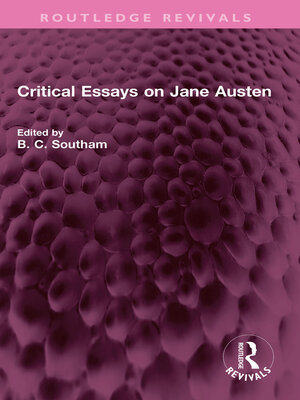 cover image of Critical Essays on Jane Austen